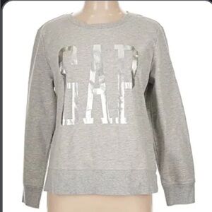 GAP Women's Silver Logo Gray Sweater